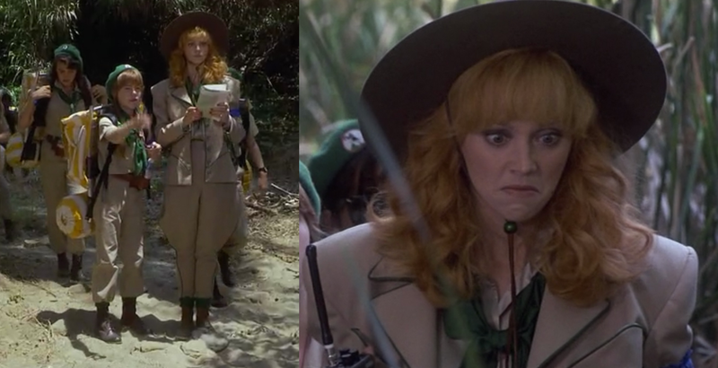 Illustration for article titled Every Outfit Shelley Long Wears in Troop Beverly Hills, Ranked